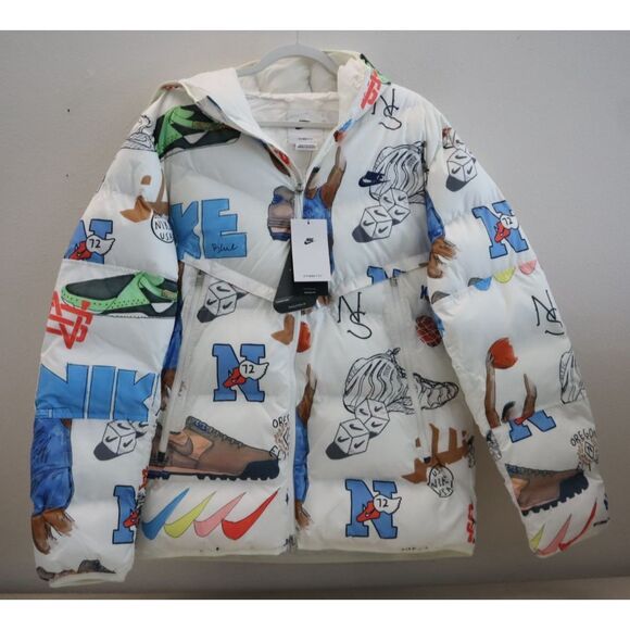 Nike FZ2288-133 Men's Sz L White Storm-FIT Bold School Windrunner Jacket - Picture 1 of 14